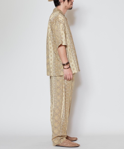 「チャイハネ」 半袖シャツ FREE ブルー メンズ_画像4