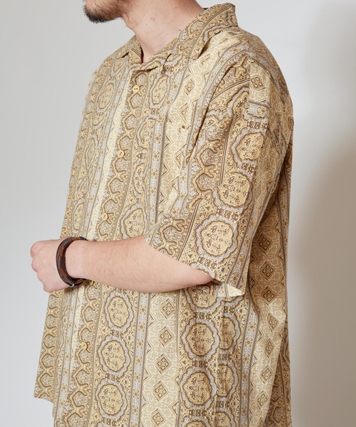 「チャイハネ」 半袖シャツ FREE ブルー メンズ_画像7