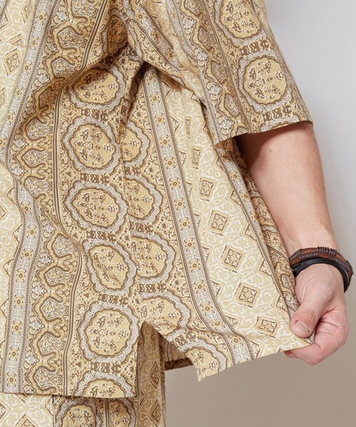 「チャイハネ」 半袖シャツ FREE ブルー メンズ_画像8