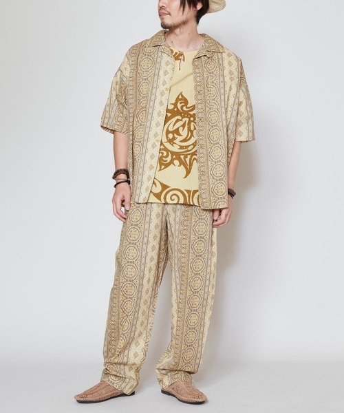 「チャイハネ」 半袖シャツ FREE ブルー メンズ_画像9