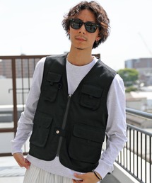 「８(eight)」 ベスト LARGE チャコールグレー メンズの画像5