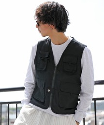 「８(eight)」 ベスト LARGE チャコールグレー メンズの画像6