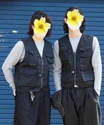 「８(eight)」 ベスト LARGE チャコールグレー メンズの画像9