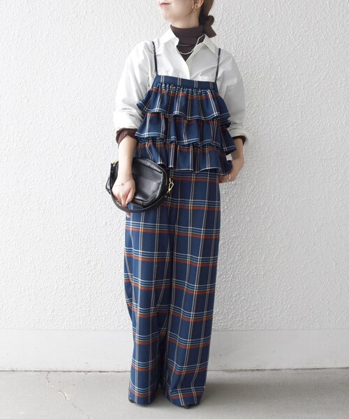 サロペット・オーバーオール・オールインワン KIDILL check pleats skirt SHIPS any サロペット オーバーオール any:「洗濯機可能」チェック