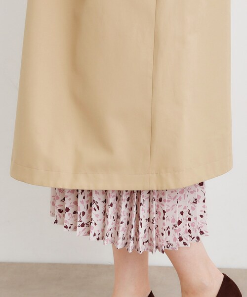 LAURA ASHLEY（ローラアシュレイ） ノーカラーコート コート 「袖裏柄