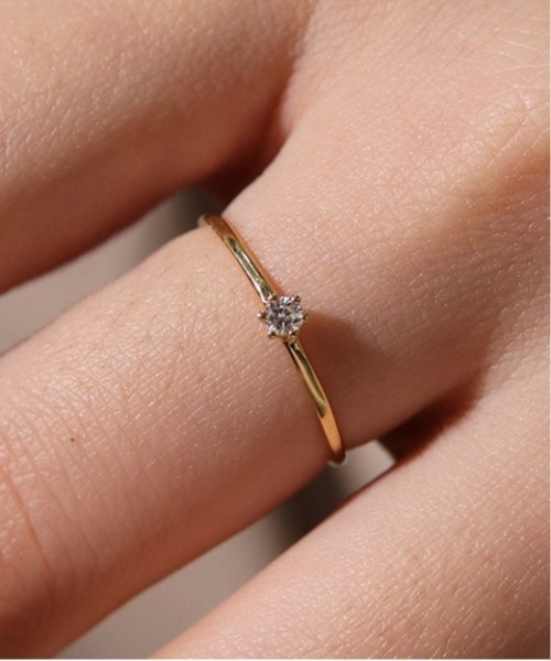 指輪 リング 「blatto 925silver」シルバー925 華奢一粒ジルコニア　リング esm-ring-27-16 レディースの画像
