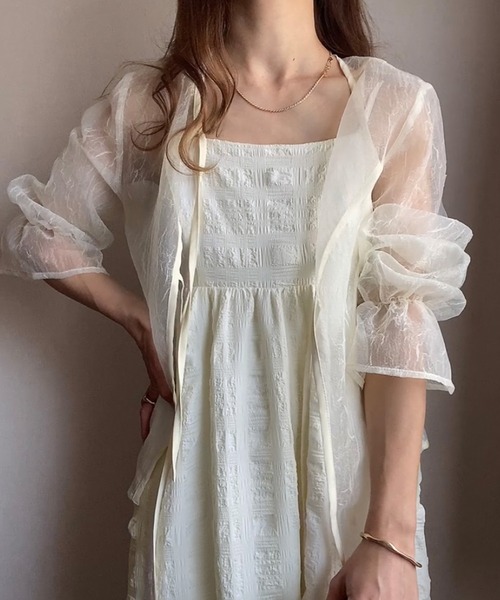 「FILLOU」 キャミソールワンピース MEDIUM ブラック レディース_画像8