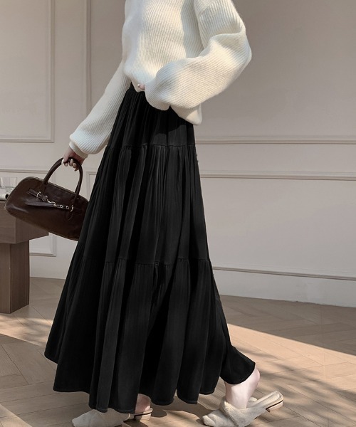 emi+ スカート ベロアティアードロングスカート : ZOZOTOWN Yahoo!店