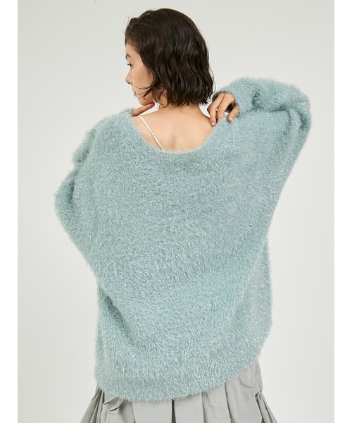 emmi ニット セーター フェザーラメニットプルオーバー レディース