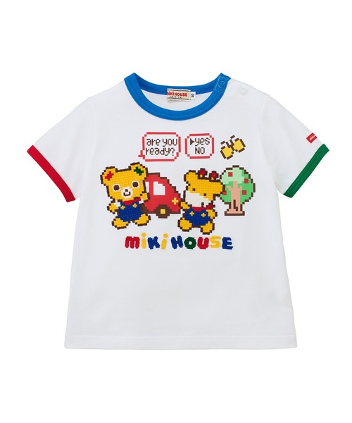 tシャツ レトロゲーム刺繍プッチー半袖Tシャツ キッズ 子供服 男の子 女の子