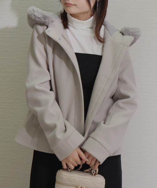 libelle more（リベル モア） コート アウター バックリボンエコファー