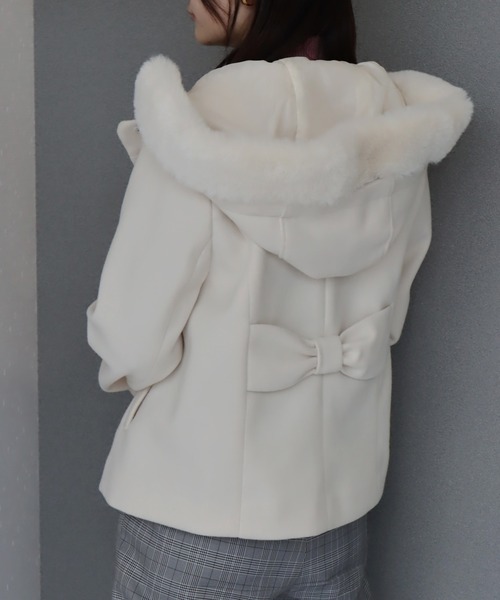 libelle more（リベル モア） コート アウター バックリボンエコファー