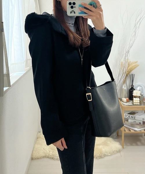 libelle more（リベル モア） コート アウター バックリボンエコファー