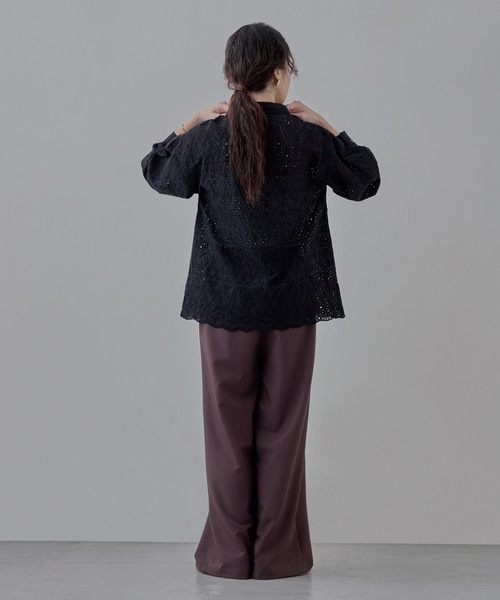 「etoll.」 長袖シャツ M ブラック レディース_画像6