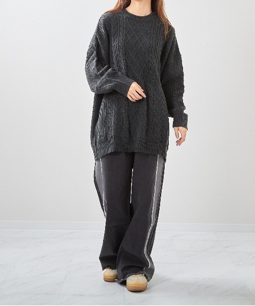 ARCHIVER ニット セーター ○ケーブルBIGクルーニット○ レディース