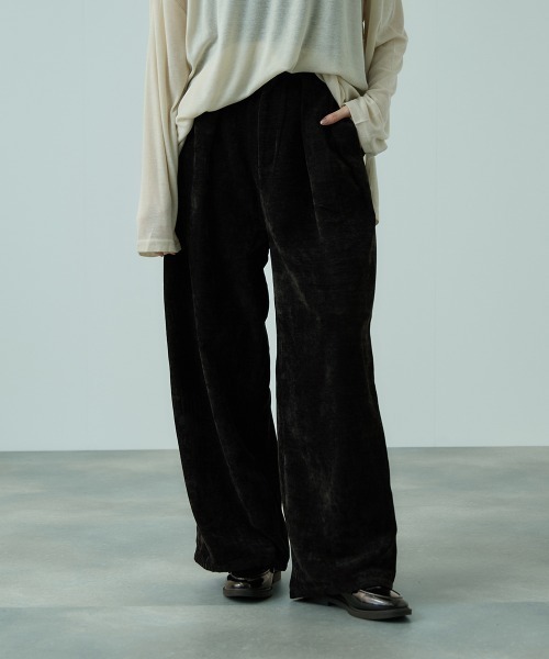 VICKY（ビッキー） パンツ サージ2タックワイドパンツ「手洗い可能  