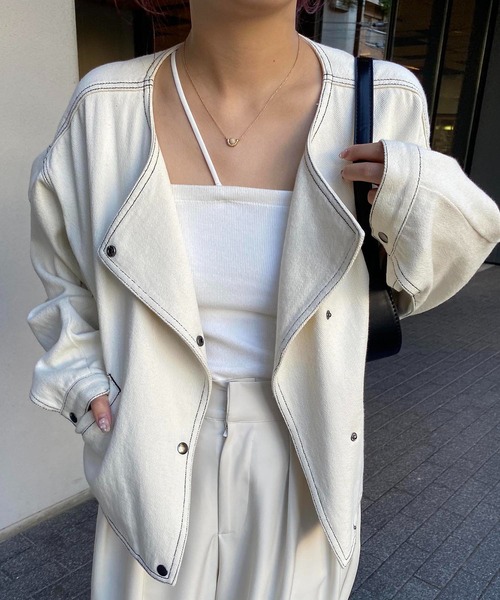 CAPRICIEUX LE'MAGE デニムショートジャケット セットアップ対応】ショートデニムジャケット | CAPRICIEUX LE'MAGE