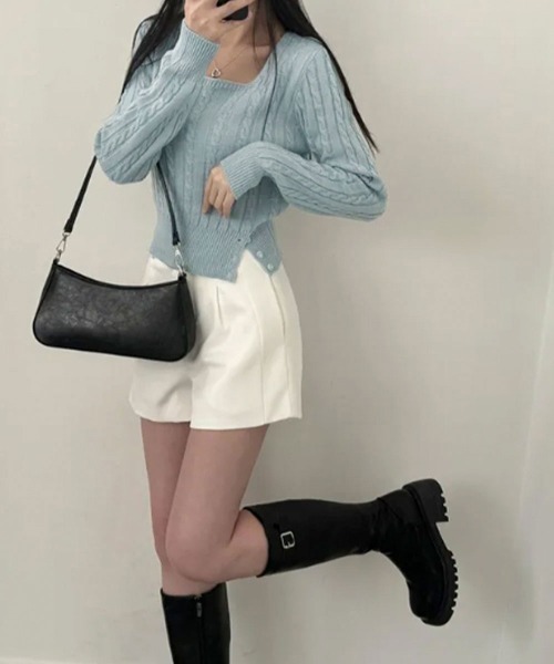 スクエアネックケーブルニットTOPS RESEXXY（リゼクシー）の「スクエアネックケーブルニットTOPS（ニット