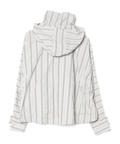 「VACHEMENT」 チェック柄ノーカラージャケット FREE グレー レディース_画像2