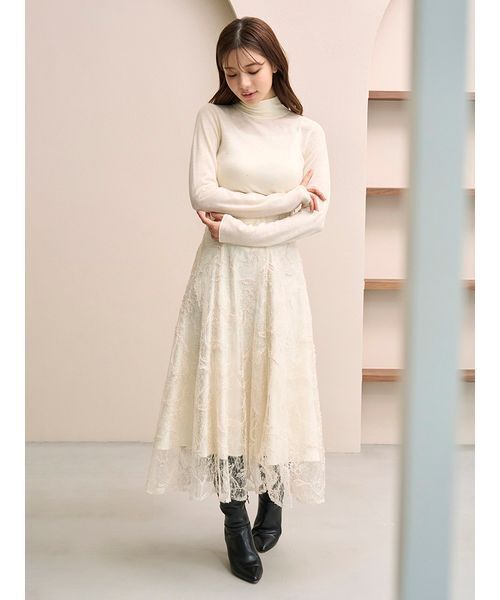 SNIDEL（スナイデル） スカート エンブロイダリースカート : ZOZOTOWN