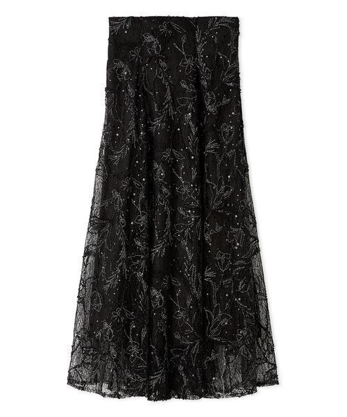 【新品】SNIDEL エンブロイダリースカート BLK 0サイズ SNIDEL（スナイデル） スカート エンブロイダリースカート : ZOZOTOWN