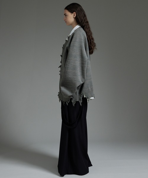 「cussil」 ニットカーディガン S オフホワイト メンズ_画像6