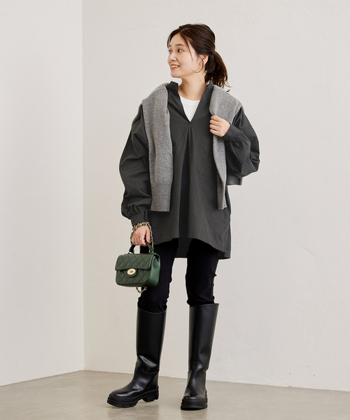 「ARMY TWILL」 長袖ブラウス FREE ブラック レディース_画像2