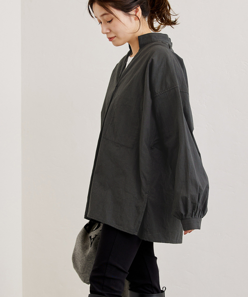 「ARMY TWILL」 長袖ブラウス FREE ブラック レディース_画像5