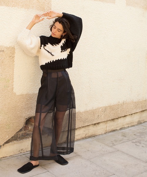 トップス LEINWANDE 20AW minimal turtle leinwande（ラインヴァンド） 長袖ニット ONE SIZE ブラック