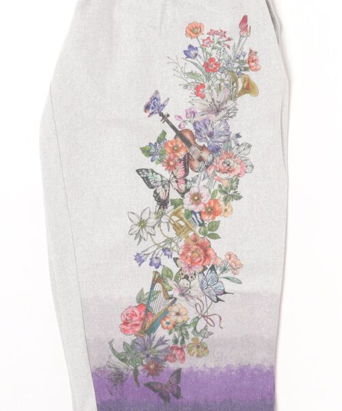 iS ScoLar（イズスカラー） パンツ 553270：花柄裾グラデラメツイード