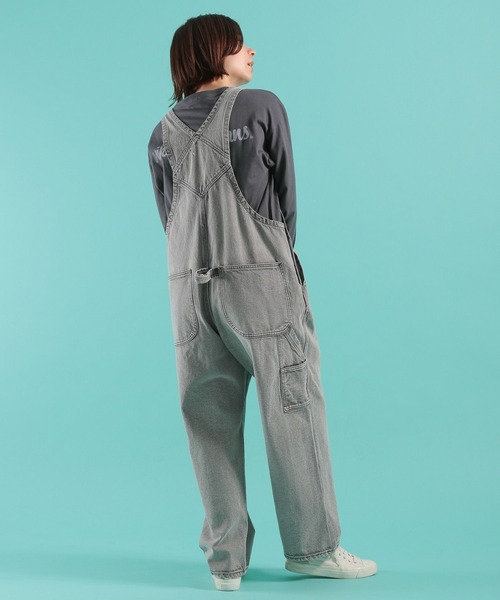 ニコアンドnikoanderinko大人なセットプルオーバーグレーlong新品 niko and…（ニコアンド） オーバーオール LARGE グレー レディース