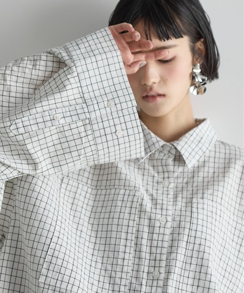 「THE YOn」 長袖シャツ FREE オフホワイト レディース_画像9
