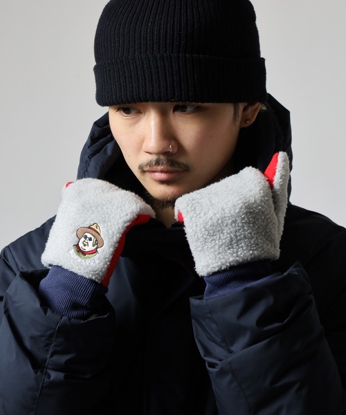 Duckster（ダックスター） 手袋 おじさん柄 ワッペン スウェット