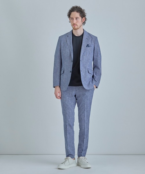 極美品　メンズビギ　テーラードジャケット　ペイズリー　ブルー　アンコン　LL MEN'S BIGI（メンズビギ） ジャケット テーラードジャケット メンズ