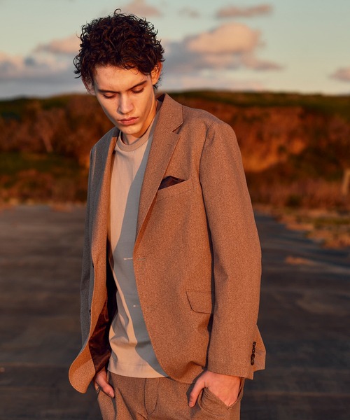 未使用　MEN,S ＢＩＧＩ ブラウン ストライプ テーラードジャケット MEN'S BIGI（メンズビギ） ジャケット テーラードジャケット メンズ