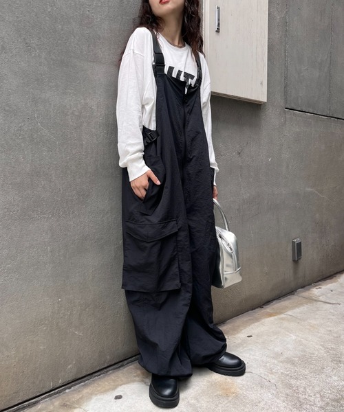 etsinta（エシンタ） オーバーオール ONE SIZE ブラック レディース