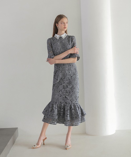 Leja 長袖ワンピース　週末限定価格 Leja（レジャ） 7分袖ワンピース SMALL ブラック レディース