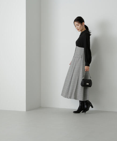 「NATURAL BEAUTY BASIC」 ドッキングワンピース SMALL ブラック系その他 レディース_画像7