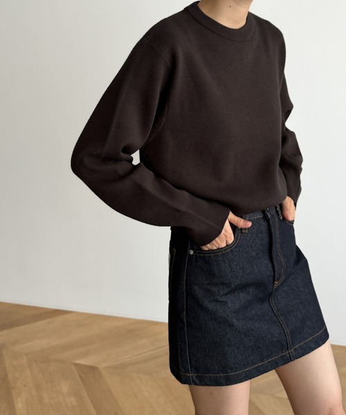 「CANAL JEAN」 「El mar」長袖ニット ONE SIZE ブラウン レディース_画像2