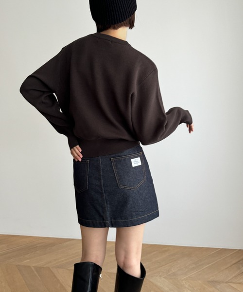 「CANAL JEAN」 「El mar」長袖ニット ONE SIZE ブラウン レディース_画像3