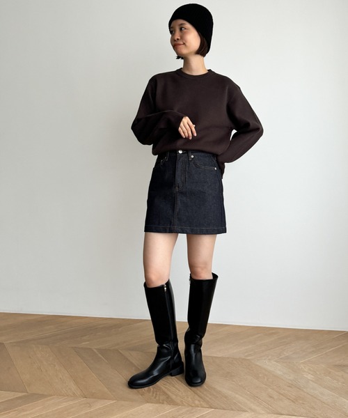 「CANAL JEAN」 「El mar」長袖ニット ONE SIZE ブラウン レディース_画像4