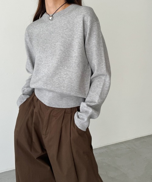 「CANAL JEAN」 「El mar」長袖ニット ONE SIZE ブラウン レディース_画像8