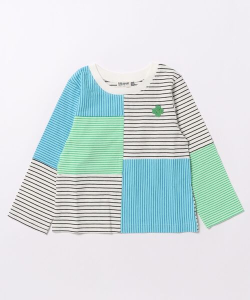 Rag Mart（ラグマート） tシャツ クレイジーボーダー長袖Tシャツ 