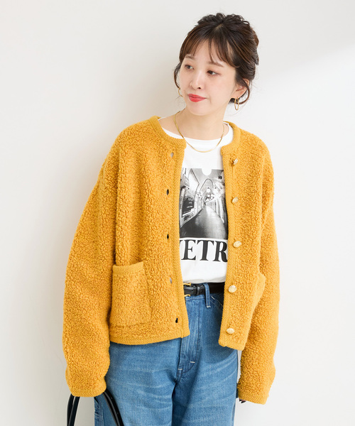 B.C STOCK（ベーセーストック） カーディガン 「追加」パイルショート