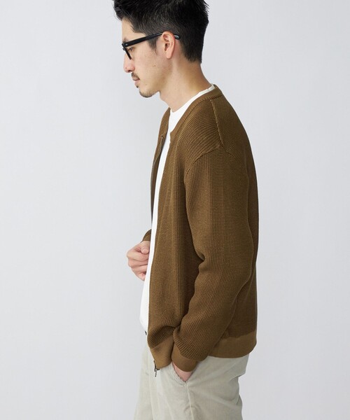 「SHIPS」 ニットカーディガン MEDIUM ネイビー メンズ_画像10