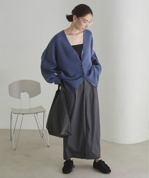 「ANGIE」 ニットカーディガン FREE ピンク レディース_画像3