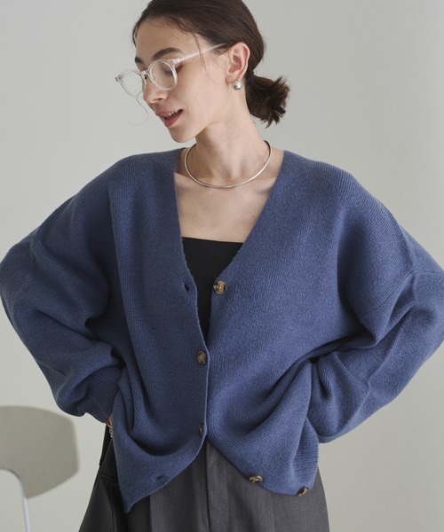 「ANGIE」 ニットカーディガン FREE ピンク レディース_画像5