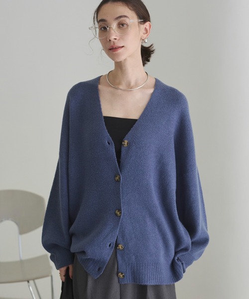 「ANGIE」 ニットカーディガン FREE ピンク レディース_画像6