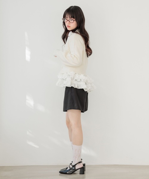 Heather（ヘザー） パンツ ベルト付きハイウエストタイトショート
