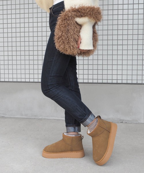 「minia」 ショートブーツ M ブラック レディース_画像3